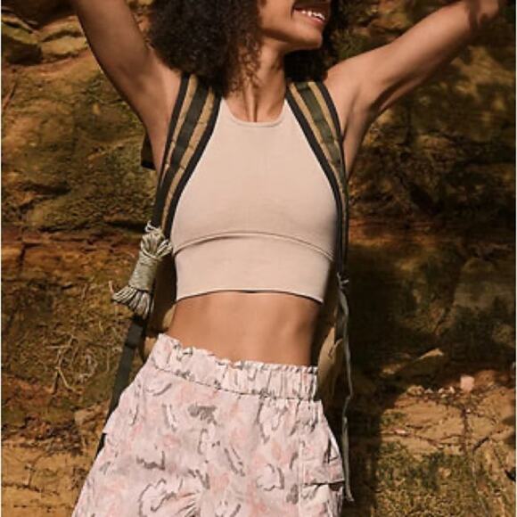 Free People Movement Women's In the Wild Printed Shorts Ivory Combo Size M NWT - Picture 2 of 13